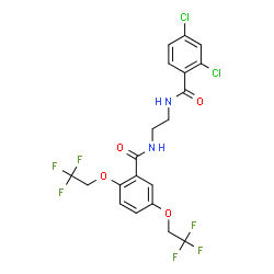 N-(2-[(2,4-DICHLOROBENZOYL)AMINO]ETHYL)-2,5-BIS(2,2,2-TRIFLUOROETHOXY)BENZENECARBOXAMIDE structure