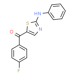 (2-Anilino-1,3-thiazol-5-yl)(4-fluorophenyl)methanone结构式