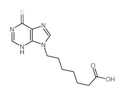 7-(6-sulfanylidene-3H-purin-9-yl)heptanoic acid Structure