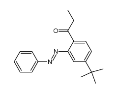 1-(4-(tert-butyl)-2-(phenyldiazenyl)phenyl)propan-1-one Structure