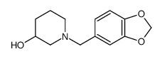 1-Benzo[1,3]dioxol-5-ylmethyl-piperidin-3-ol Structure