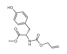 (S)-2-allyloxycarbonylamino-3-(4-hydroxy-phenyl)-propionic acid methyl ester Structure