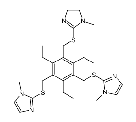 1,3,5-triethyl-2,4,6-tris(N-methyl-imidazol-2-yl-thiomethyl)benzene Structure