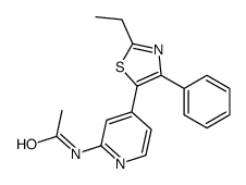 N-[4-(2-ethyl-4-phenyl-1,3-thiazol-5-yl)pyridin-2-yl]acetamide结构式