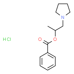 1-pyrrolidin-1-ylpropan-2-yl benzoate hydrochloride structure