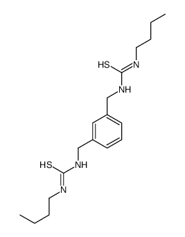1-butyl-3-[[3-[(butylcarbamothioylamino)methyl]phenyl]methyl]thiourea Structure