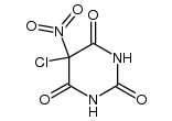 5-chloro-6-hydroxy-5-nitro-dihydro-pyrimidine-2,4-dione结构式