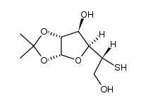 5-deoxy-1,2-O-isopropylidene-5-thio-α-D-glucofuranose结构式