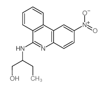 2-[(2-nitrophenanthridin-6-yl)amino]butan-1-ol结构式