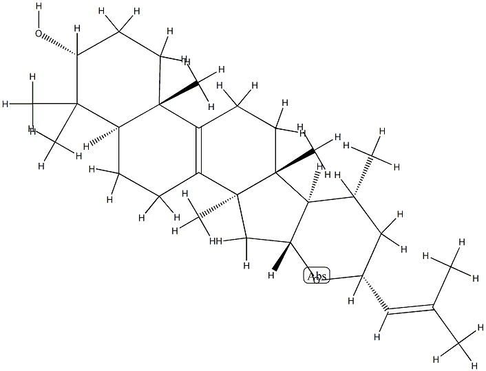 (23R)-16α,23-Epoxy-5α-lanosta-8,24-dien-3α-ol结构式