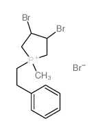 3,4-dibromo-1-methyl-1-phenethyl-1-phosphoniacyclopentane结构式