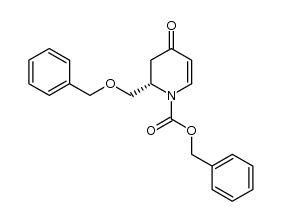 (S)-benzyl 2-((benzyloxy)methyl)-4-oxo-3,4-dihydropyridine-1(2H)-carboxylate Structure