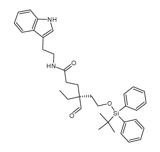 (4S)-N-[2-(3-indolyl)ethyl]-4-ethyl-4-(2-tert-butyldiphenylsiloxyethyl)-5-oxopentamide Structure