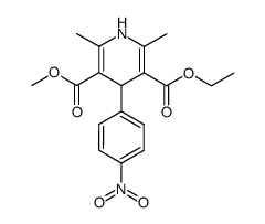 ethyl methyl 2,6-dimethyl-4-(4-nitrophenyl)-1,4-dihydropyridine-3,5-dicarboxylate结构式