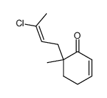 2-Methyl-2-(γ-chlor-crotyl)-5-cyclohexen-1-on Structure