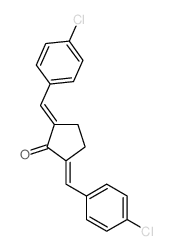 2,5-bis[(4-chlorophenyl)methylidene]cyclopentan-1-one结构式
