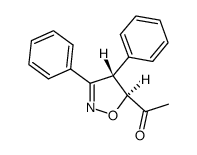 1-(3,4-diphenyl-4,5-dihydro-isoxazol-5-yl)-ethanone Structure