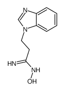3-(benzimidazol-1-yl)-N'-hydroxypropanimidamide结构式