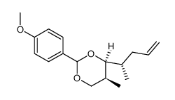 (4S,5S)-2-(4-methoxyphenyl)-5-methyl-4-((S)-pent-4-en-2-yl)-1,3-dioxane结构式