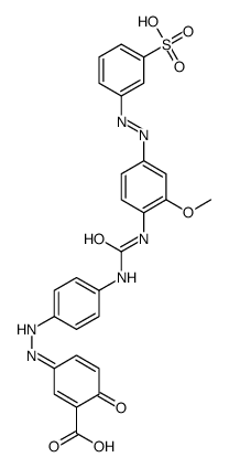 5-[[4-[[[[2-methoxy-4-[(3-sulphophenyl)azo]phenyl]amino]carbonyl]amino]phenyl]azosalicylic acid Structure