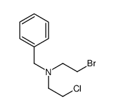N-benzyl-N-(2-bromoethyl)-2-chloroethanamine Structure