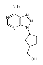 Cyclopentanemethanol,3-(7-amino-3H-1,2,3-triazolo[4,5-d]pyrimidin-3-yl)-, (1R,3S)-rel- structure