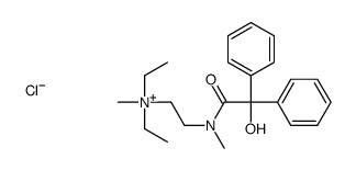 diethyl-[2-[(2-hydroxy-2,2-diphenyl-acetyl)-methyl-amino]ethyl]-methyl-azanium chloride structure