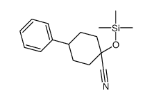 4-phenyl-1-trimethylsilyloxycyclohexane-1-carbonitrile结构式