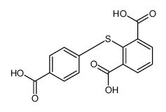 2-(4-carboxyphenyl)sulfanylbenzene-1,3-dicarboxylic acid结构式