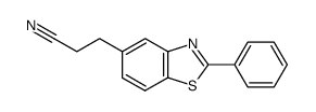 3-(2-phenyl-benzothiazol-5-yl)-propionitrile Structure