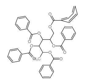 1,2,4,5-tetrabenzoyloxyhexan-3-yl benzoate结构式