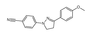 4-[5-(4-methoxyphenyl)-3,4-dihydropyrazol-2-yl]benzonitrile Structure