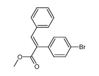 methyl (2E)-2-(4-bromophenyl)-3-phenylprop-2-enoate结构式