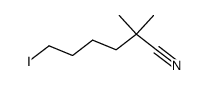 6-iodo-2,2-dimethylhexanenitrile结构式