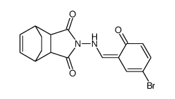 2-{[(E)-(5-bromo-2-hydroxyphenyl)methylidene]amino}-3a,4,7,7a-tetrahydro-1H-4,7-ethanoisoindole-1,3(2H)-dione结构式