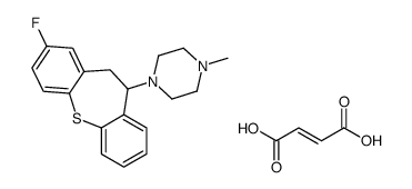 (E)-but-2-enedioic acid,1-(3-fluoro-5,6-dihydrobenzo[b][1]benzothiepin-6-yl)-4-methylpiperazine Structure
