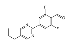 2,6-difluoro-4-(5-propylpyrimidin-2-yl)benzaldehyde结构式