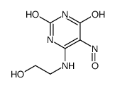 6-(2-hydroxyethylamino)-5-nitroso-1H-pyrimidine-2,4-dione Structure