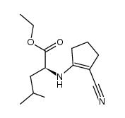 (S)-2-[N-(2'-cyanocyclopent-1'-enyl)amino]-4-methylpentanoate d'ethyle Structure