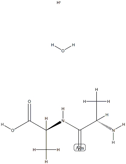 L-Alanine, L-alanyl-, conjugate monoacid, monohydrate (9CI) structure