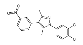 1-(3,4-dichlorophenyl)-3,5-dimethyl-4-(3-nitrophenyl)pyrazole结构式