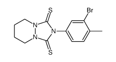 2-(3-bromo-4-methyl-phenyl)-tetrahydro-[1,2,4]triazolo[1,2-a]pyridazine-1,3-dithione结构式