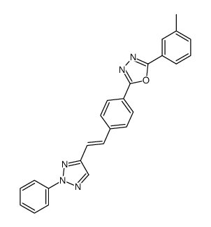 2-{4-[2-(2-phenyl-2H-[1,2,3]triazol-4-yl)-vinyl]-phenyl}-5-m-tolyl-[1,3,4]oxadiazole结构式