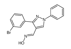 (NE)-N-[[3-(3-bromophenyl)-1-phenylpyrazol-4-yl]methylidene]hydroxylamine Structure