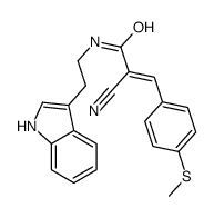 2-Propenamide,2-cyano-N-[2-(1H-indol-3-yl)ethyl]-3-[4-(methylthio)phenyl]-(9CI) Structure