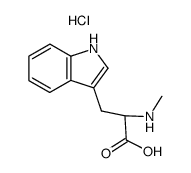 Nα-methyl-DL-tryptophan, hydrochloride结构式