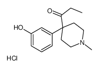 1-[4-(3-hydroxyphenyl)-1-methylpiperidin-4-yl]propan-1-one,hydrochloride Structure