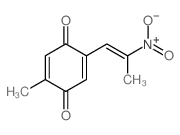 2-methyl-5-(2-nitroprop-1-enyl)cyclohexa-2,5-diene-1,4-dione结构式