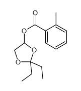 (2,2-diethyl-1,3-dioxolan-4-yl) 2-methylbenzoate结构式