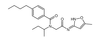 N-butan-2-yl-4-butyl-N-[2-[(5-methyl-1,2-oxazol-3-yl)amino]-2-oxoethyl]benzamide结构式